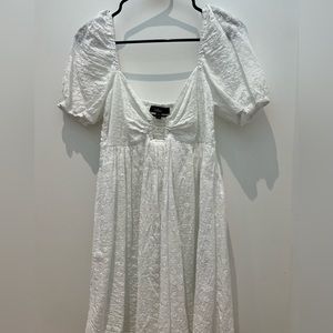 Eyelet embroidered babydoll dress